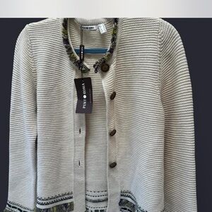 Punto Roma Cream Cardigan with Button Details